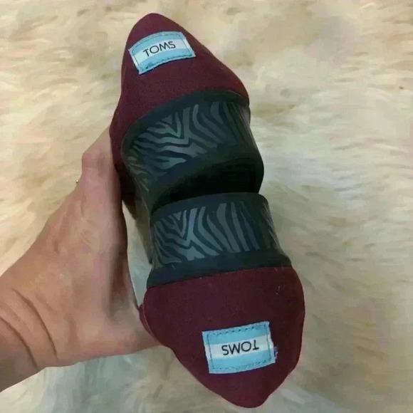 Toms Women's Alpargatas Boardwalk Platform Cabaret Canvas Color Size 8 - Picture 6 of 7